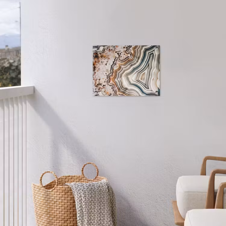 Edelsteen - Marmer - Natuur - Abstract tuinposter los doek klein -sfeer8