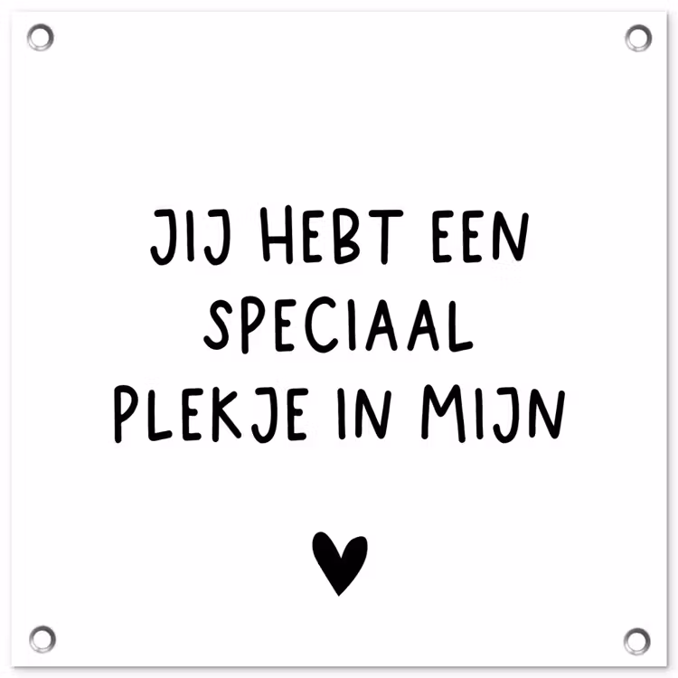 Een speciaal plekje in mijn hart - Spreuken - Quotes tuinposter los doek klein -3d
