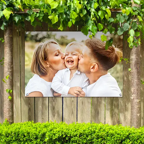 tuinposter met familiefoto