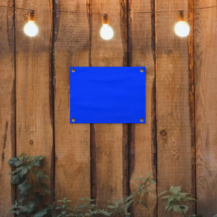 Electric - Blue - Blauw tuinposter los doek klein 239 -sfeer1