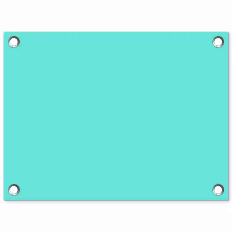 Electric - Cyan - Turkoois tuinposter los doek klein 239 -3d