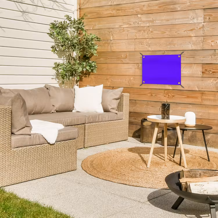 Electric - Indigo - Paars tuinposter los doek klein 239 -sfeer4