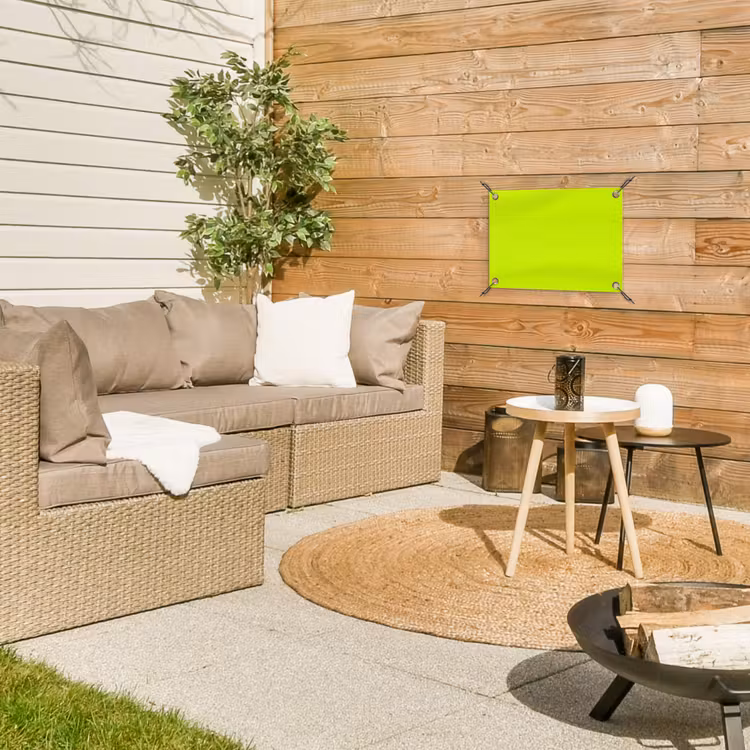 Electric - Lemon - Geel tuinposter los doek klein 239 -sfeer4