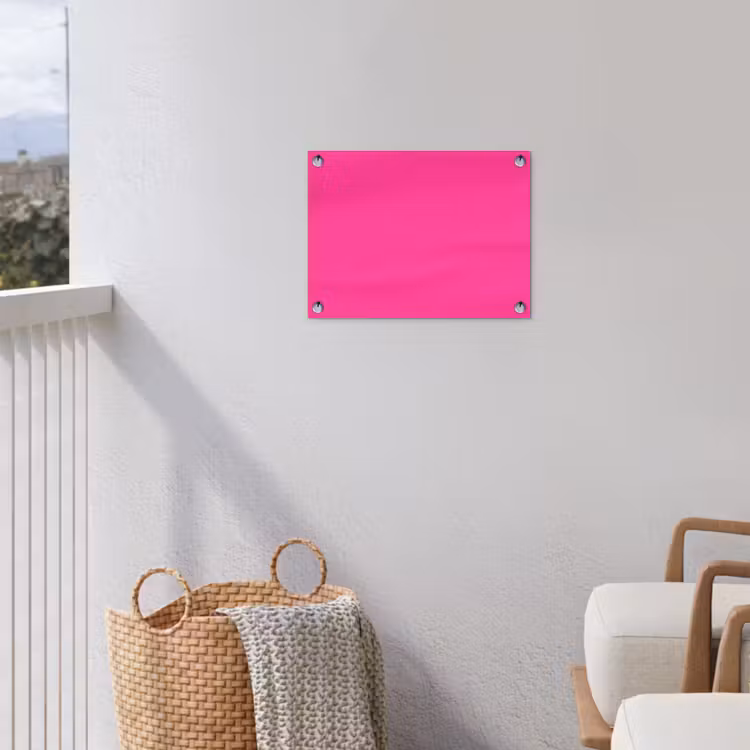 Electric - Magenta - Roze tuinposter los doek klein 239 -sfeer8