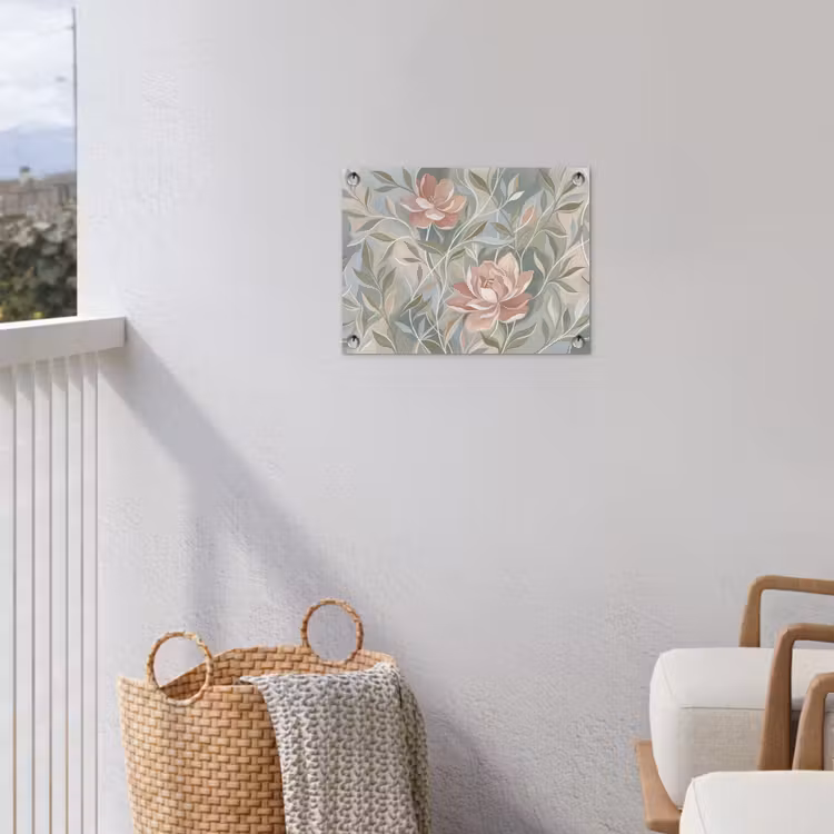 Elegant - Romantiek - Roze tuinposter los doek klein -sfeer8
