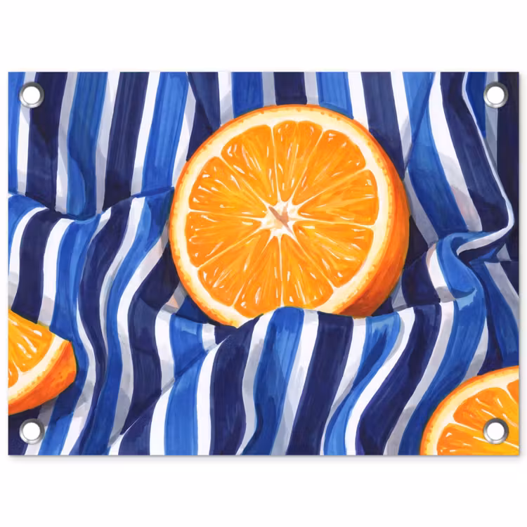 Tuinposter - Eten - Fruit - Oranje - Eten - Fruit - Oranje tuinposter los doek klein