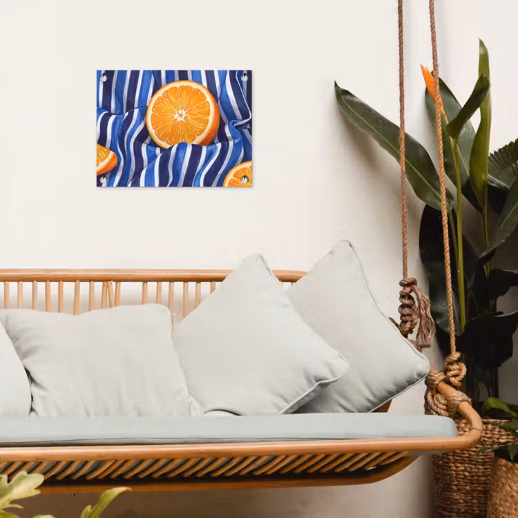 Tuinposter - Eten - Fruit - Oranje - Eten - Fruit - Oranje tuinposter los doek klein