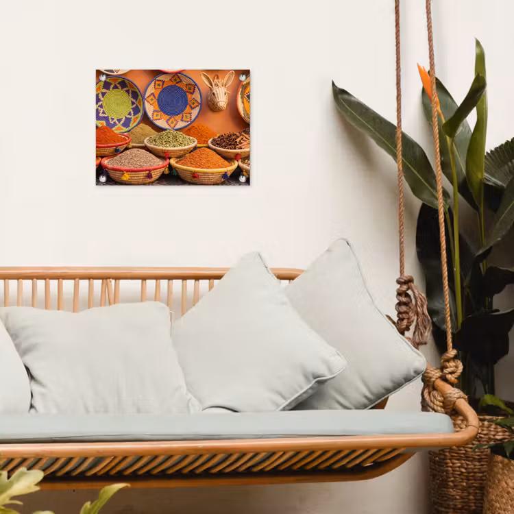 Tuinposter - Eten - Kleurrijk - Cultuur - Eten - Kleurrijk - Cultuur tuinposter los doek klein