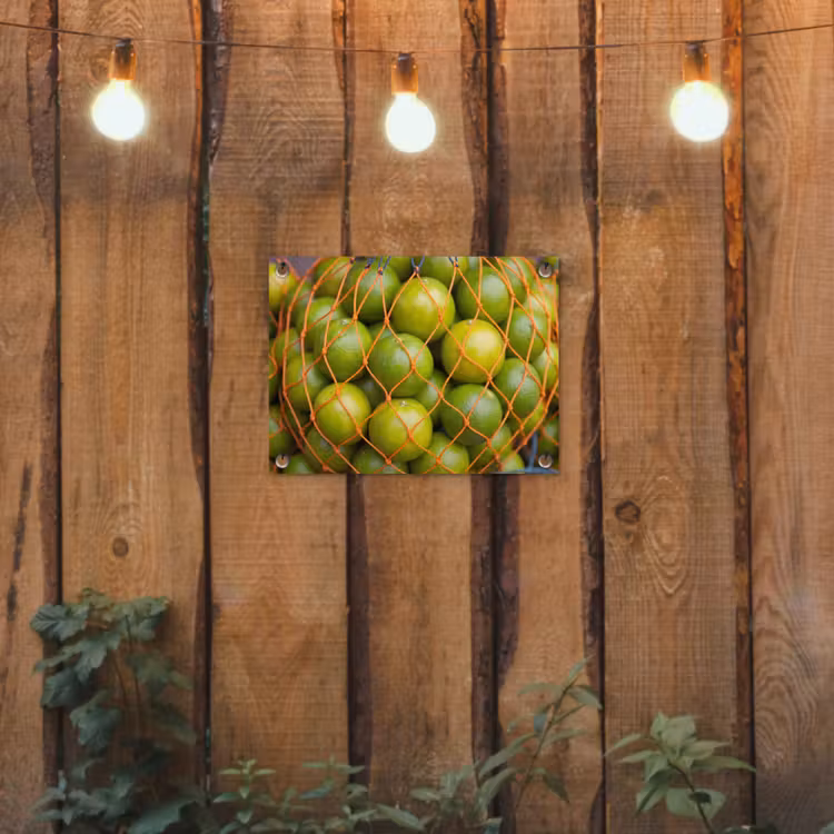 Eten - Net - Groen - Markt tuinposter los doek klein -sfeer1