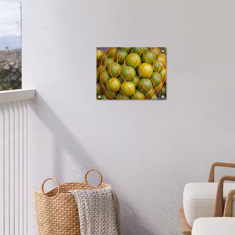 Eten - Net - Groen - Markt tuinposter los doek klein -sfeer8