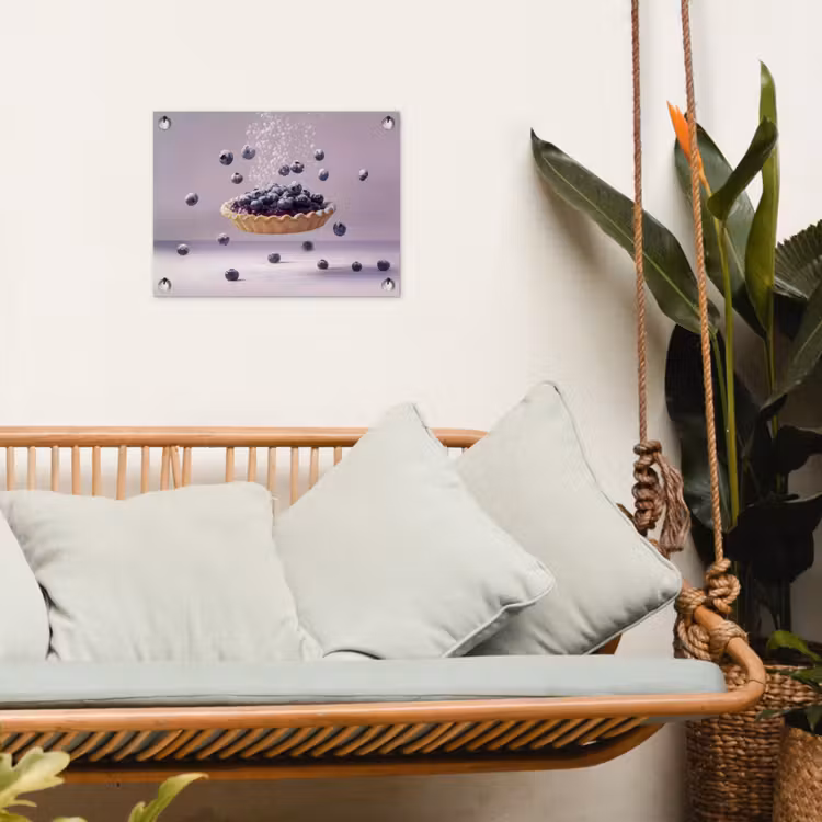 Eten - Taart - Bessen - Blauw tuinposter los doek klein -sfeer7