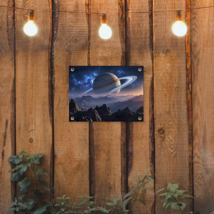 Fantasy - Kosmos - Landschap tuinposter los doek klein -sfeer1