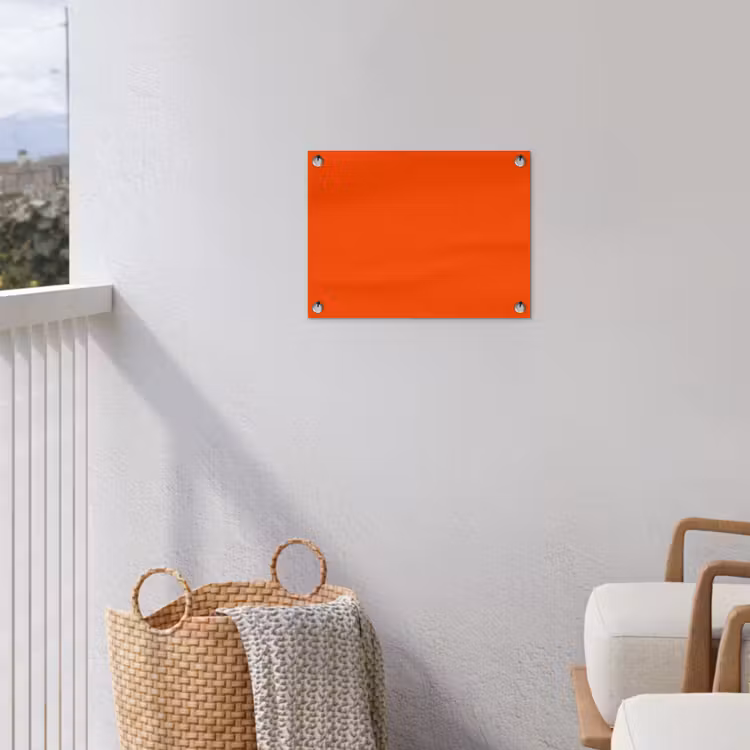 Fiery - Tangerine - Oranje tuinposter los doek klein 239 -sfeer8