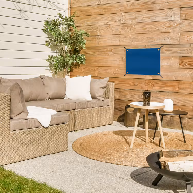 Free - Groove - Blauw tuinposter los doek klein 239 -sfeer4