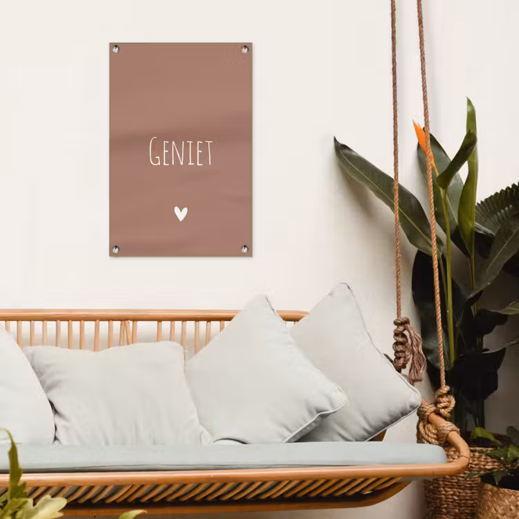 Geniet - Spreuken - Quotes tuinposter los doek klein -sfeer7