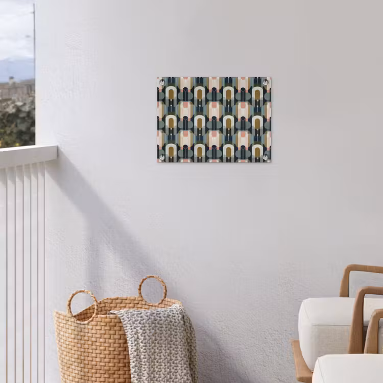 Geografisch - Modern - Kleurrijk tuinposter los doek klein 239 -sfeer8