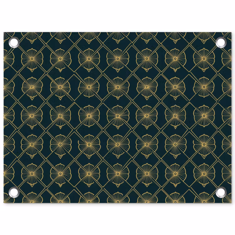 Geometrisch - Elegant - Groen tuinposter los doek klein 239 -3d