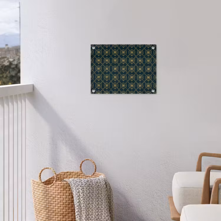 Geometrisch - Elegant - Groen tuinposter los doek klein 239 -sfeer8