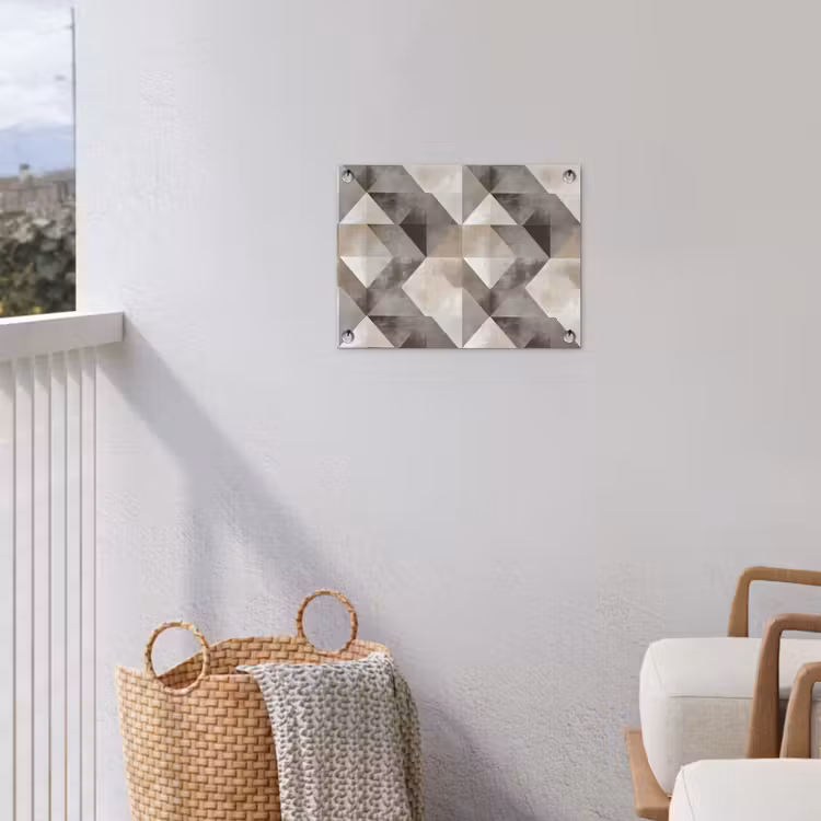 Geometrisch - Motief - Aardetinten tuinposter los doek klein 239 -sfeer8