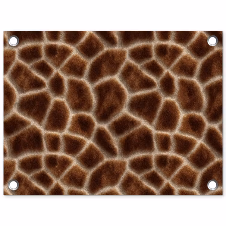 Giraf - Bruin - Vacht tuinposter los doek klein 239 -3d