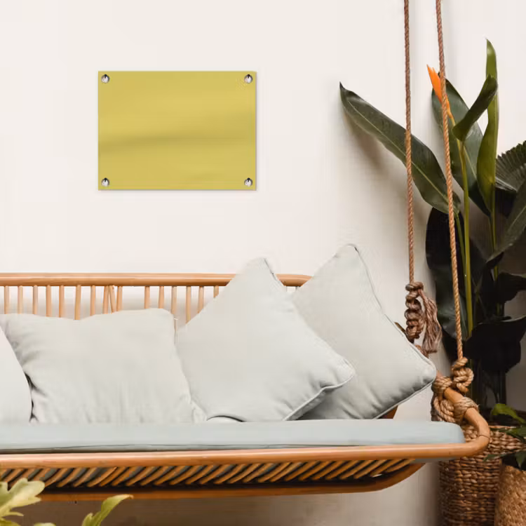 Golden - Ochre - Geel tuinposter los doek klein 239 -sfeer7