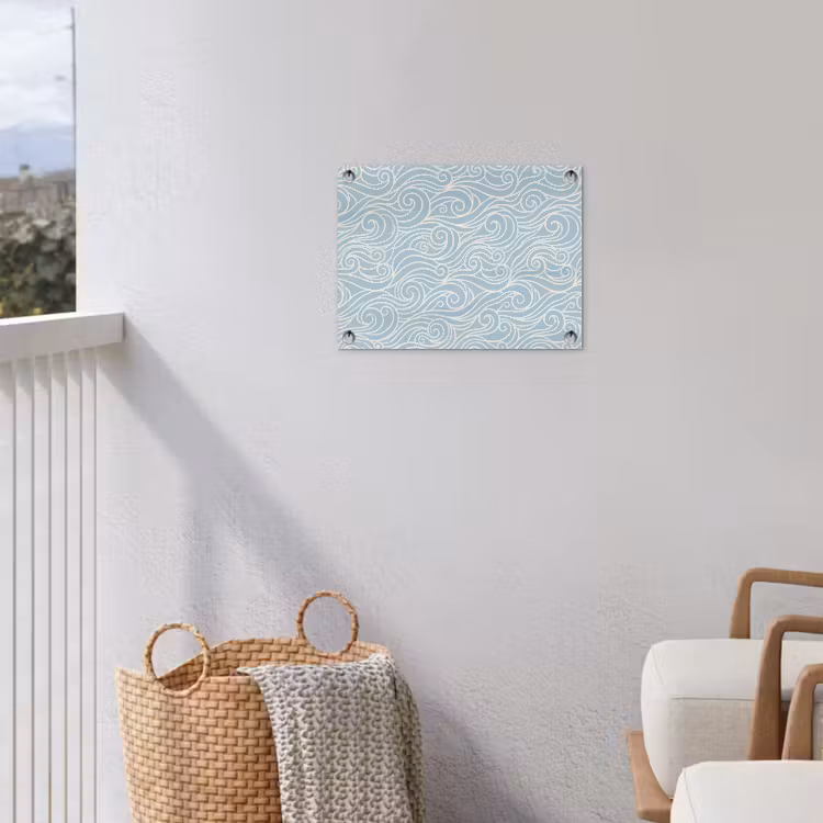 Golf - Abstract - Natuur - Modern - Blauw tuinposter los doek klein -sfeer8