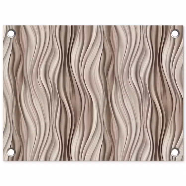 Golven - 3D - Crème tuinposter los doek klein 239 -3d