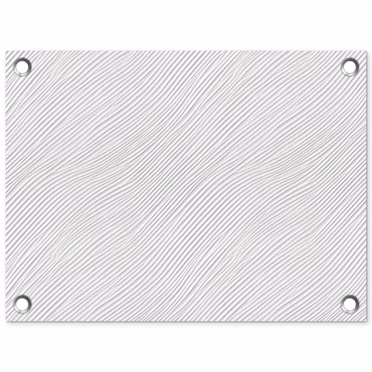 Golven - Ribbels - Wit tuinposter los doek klein 239 -3d