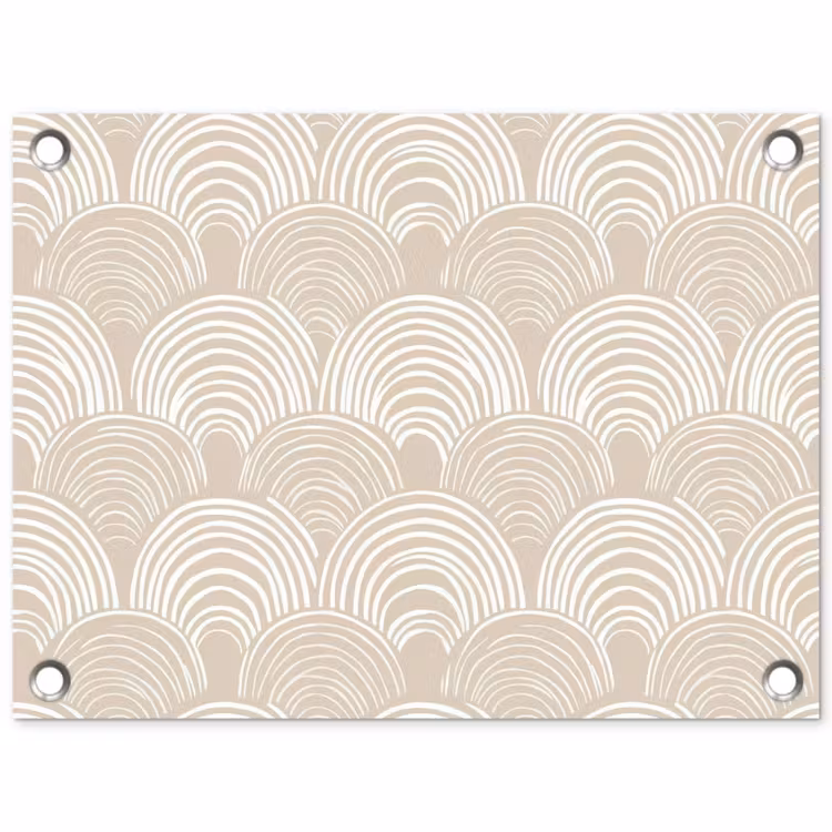 Golven - Structuur - Beige tuinposter los doek klein 239 -3d