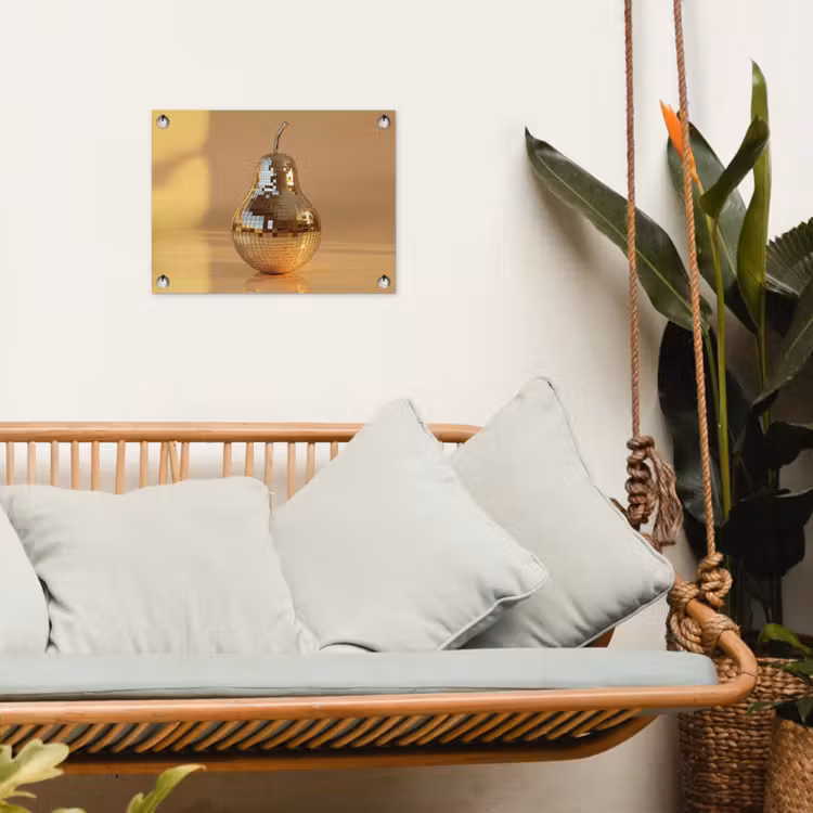 Goud - Disco - Glitter - Peer tuinposter los doek klein -sfeer7