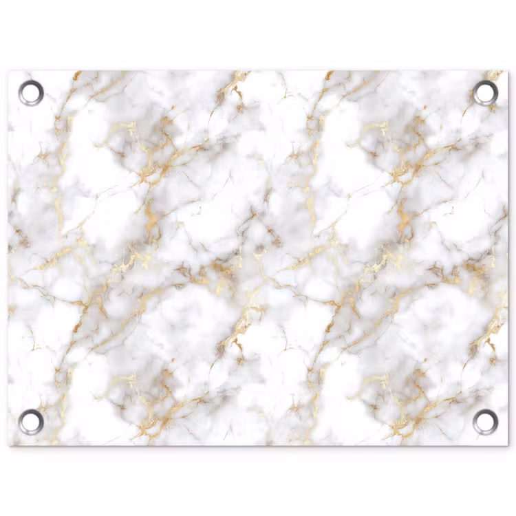 Gouden aders - Marmer - Wit tuinposter los doek klein 239 -3d