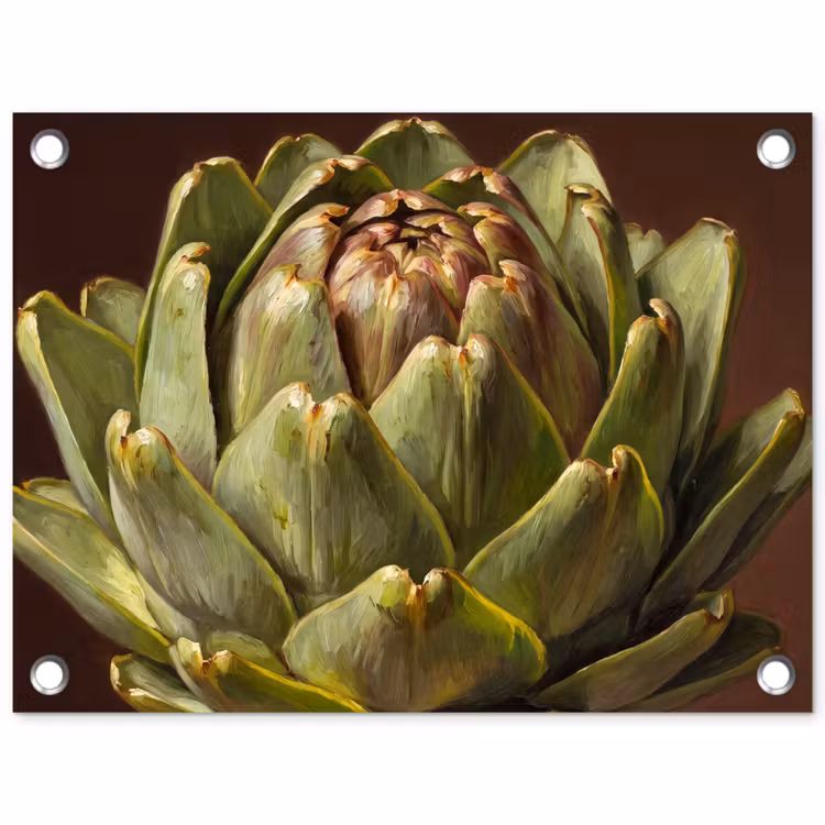 Tuinposter - Groente - Artisjok - Groen - Groente - Artisjok - Groen tuinposter los doek klein
