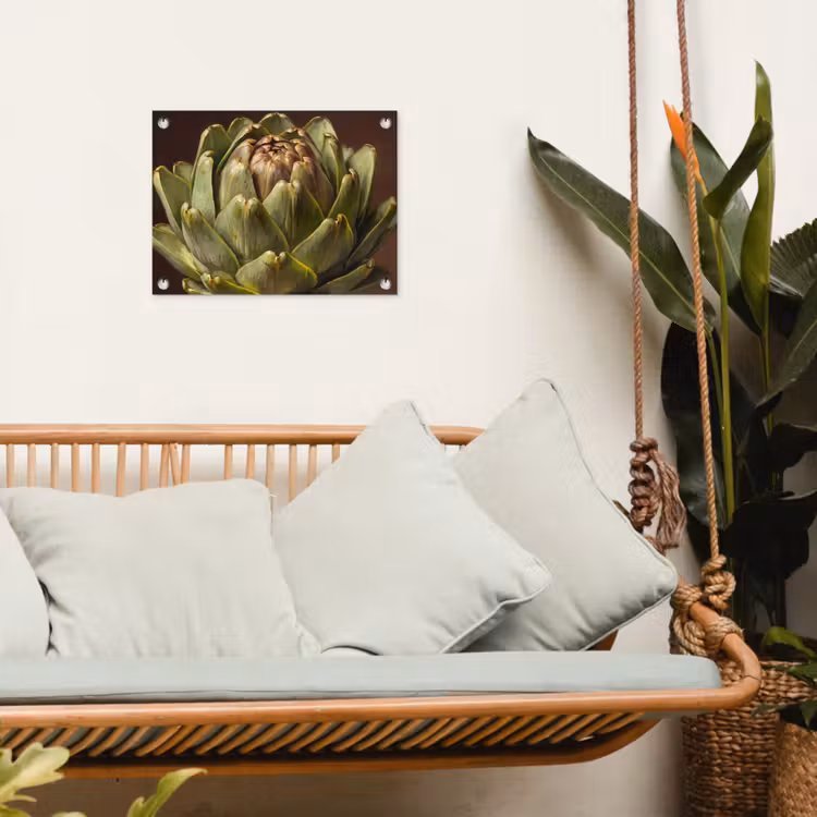 Tuinposter - Groente - Artisjok - Groen - Groente - Artisjok - Groen tuinposter los doek klein