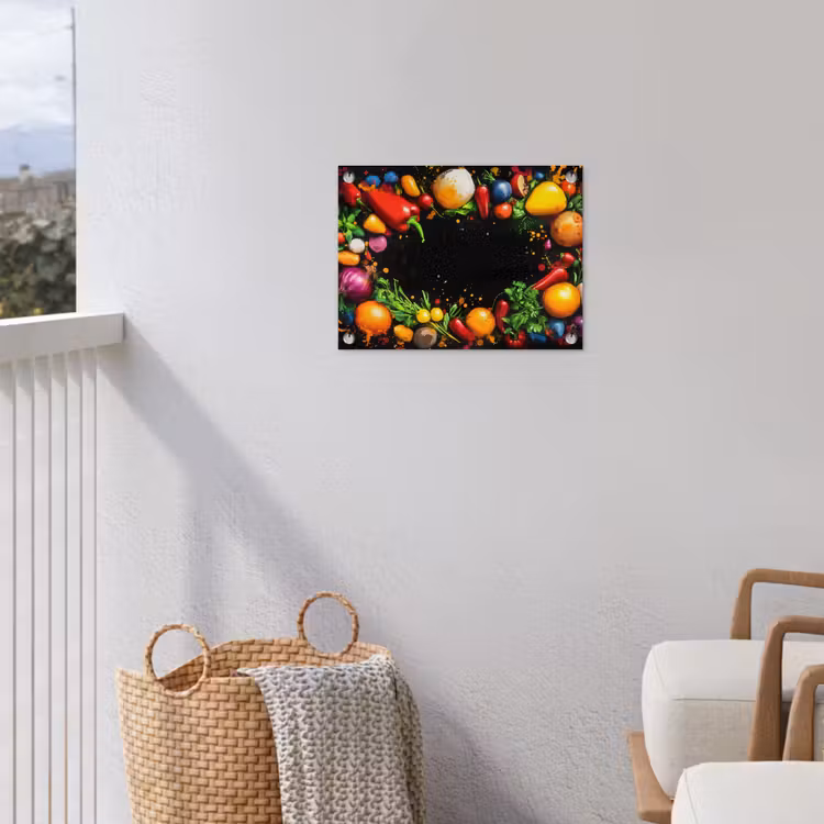 Groente - Graffiti - Kleurrijk - Koken - Abstract tuinposter los doek klein -sfeer8
