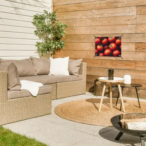Groente - Rood - Tomaten tuinposter los doek klein -sfeer4