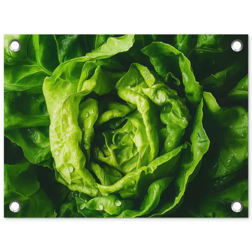 Groente - Sla - Groen tuinposter los doek klein -3d