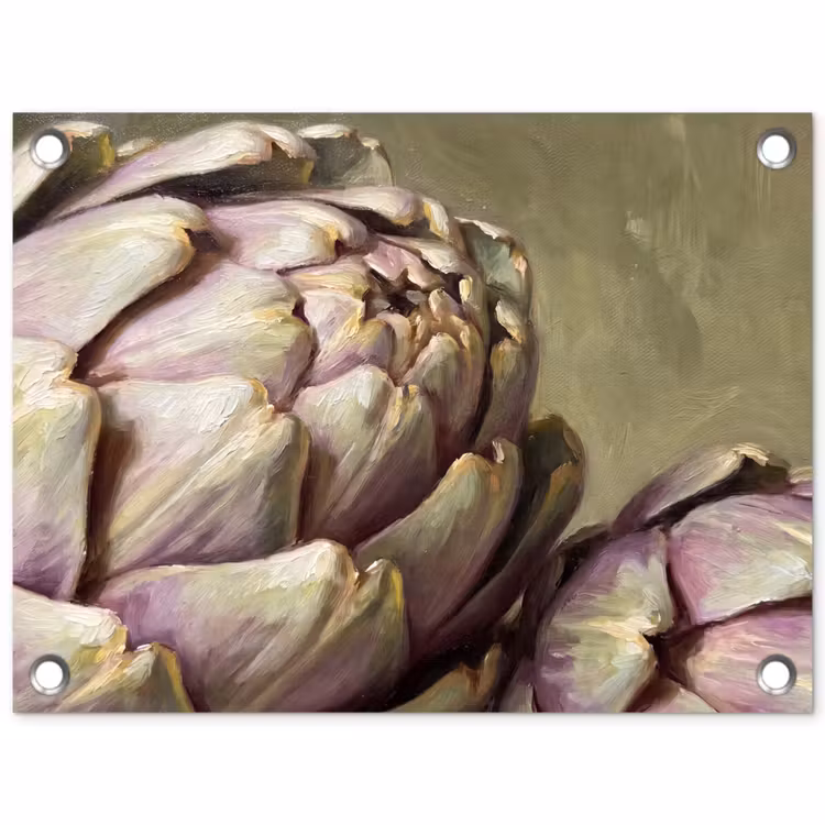 Tuinposter - Groente - Stilleven - Schilderij - Groente - Stilleven - Schilderij tuinposter los doek klein