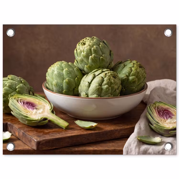 Tuinposter - Groenten - Artisjok - Keuken - Groenten - Artisjok - Keuken tuinposter los doek klein