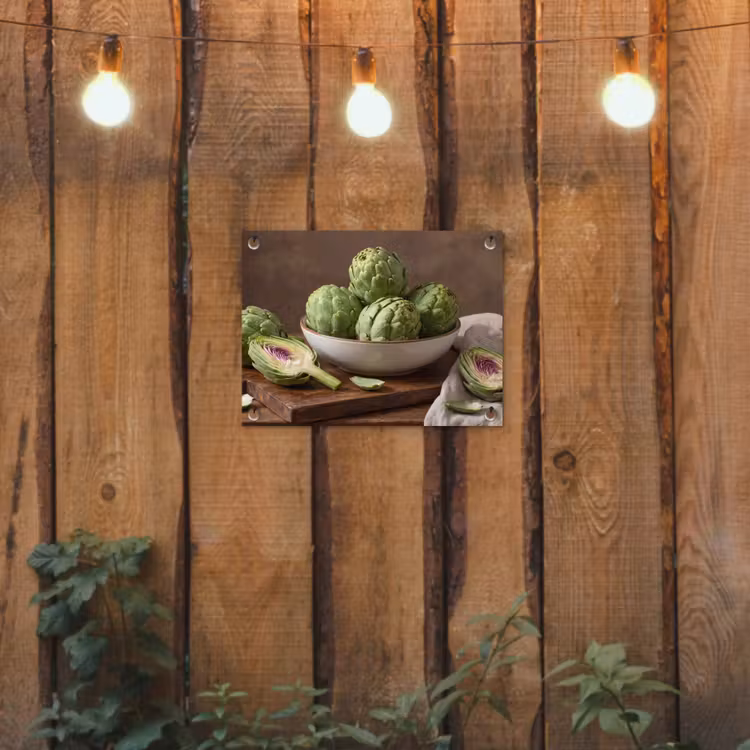 Tuinposter - Groenten - Artisjok - Keuken - Groenten - Artisjok - Keuken tuinposter los doek klein