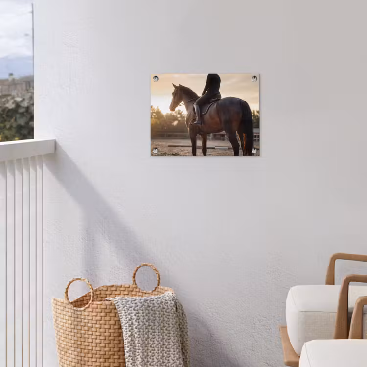 Harmonie - Ruiter - Zon tuinposter los doek klein -sfeer8