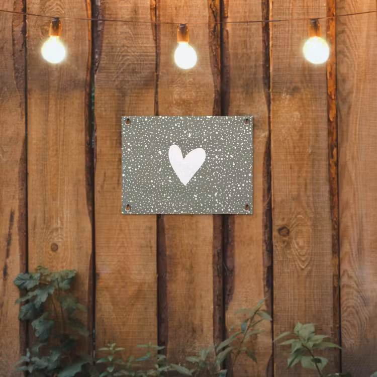 Hart - Design - Liefde tuinposter los doek klein -sfeer1