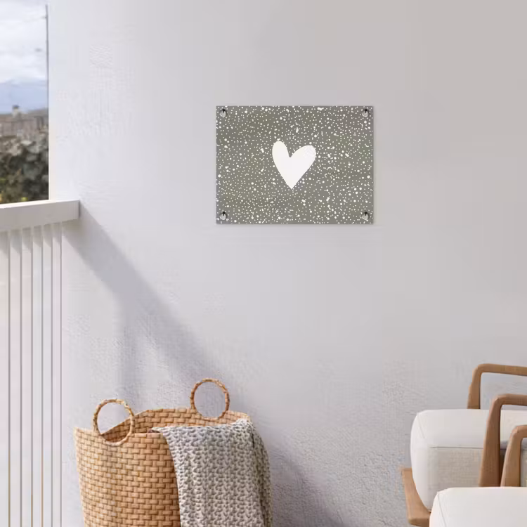 Hart - Design - Liefde tuinposter los doek klein -sfeer8