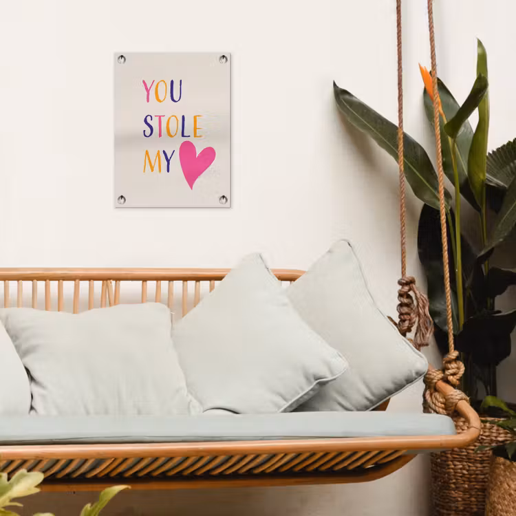 Hart - Valentijn - Tekst tuinposter los doek klein -sfeer7