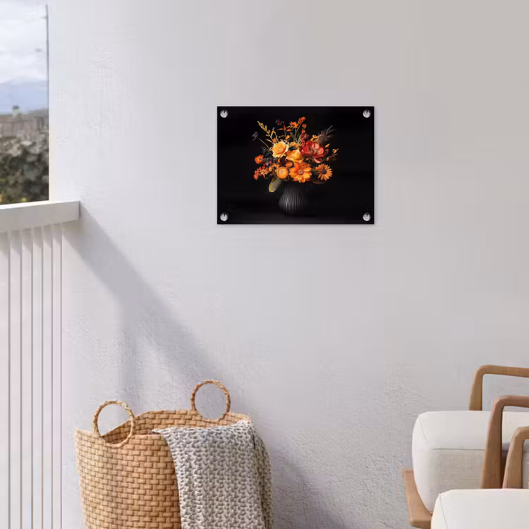 Herfst - Boeket - Oranje tuinposter los doek klein -sfeer8