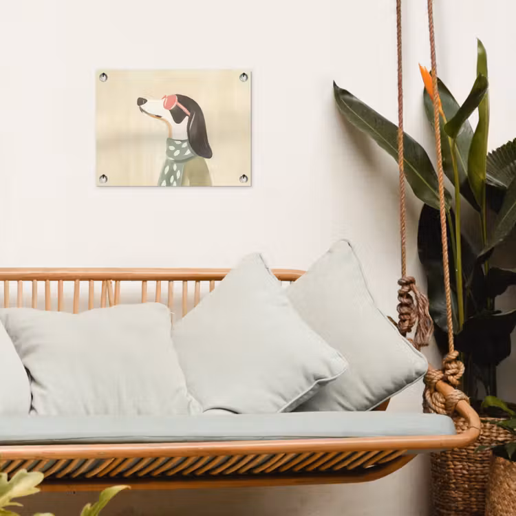 Hond - Zonnebril - Sjaal tuinposter los doek klein -sfeer7