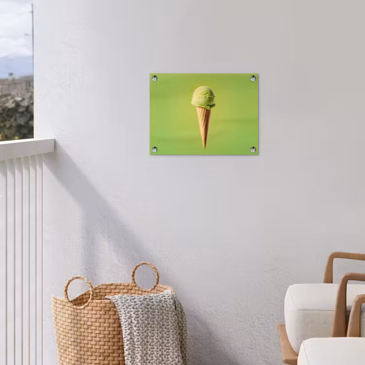 Hoorntje - Schepijs - Groen tuinposter los doek klein -sfeer8