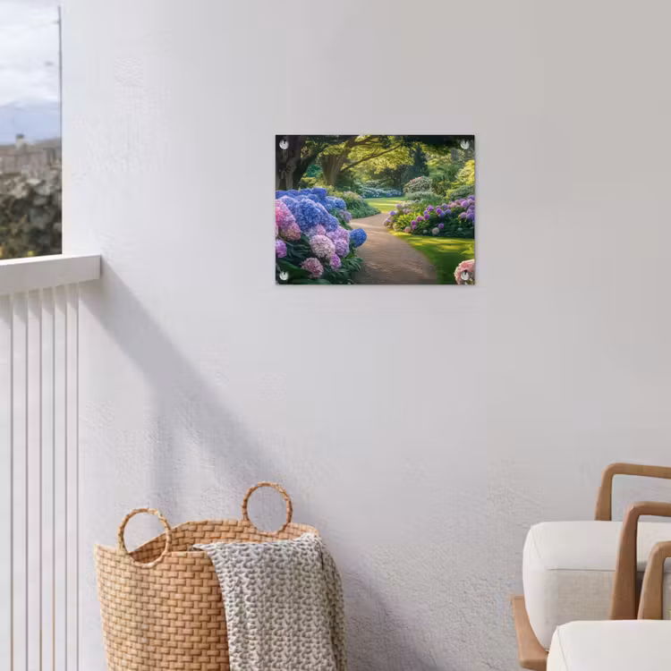 Hortensia- Park - Pad tuinposter los doek klein -sfeer8