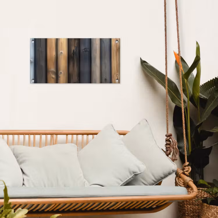 Hout - Planken - Gemengd tuinposter los doek klein -sfeer7