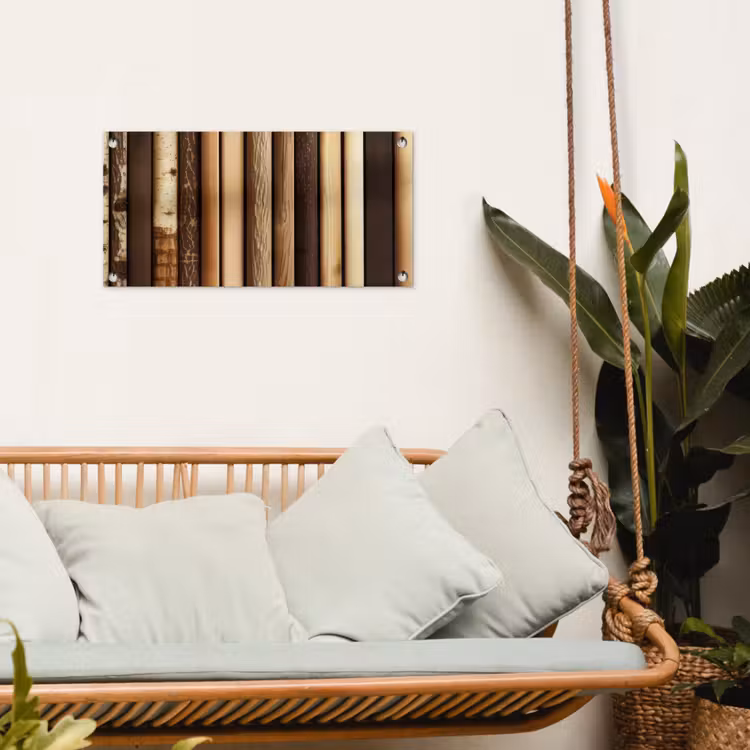 Hout - Planken - Natuurlijk tuinposter los doek klein -sfeer7