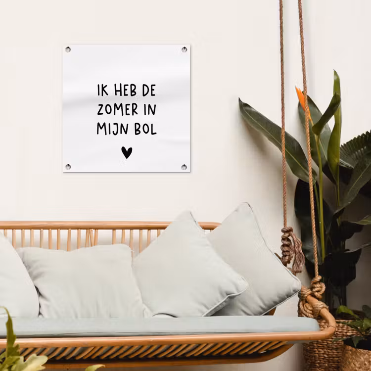 Ik heb de zomer in mijn bol - André Hazes - Spreuken - Quotes tuinposter los doek klein -sfeer7